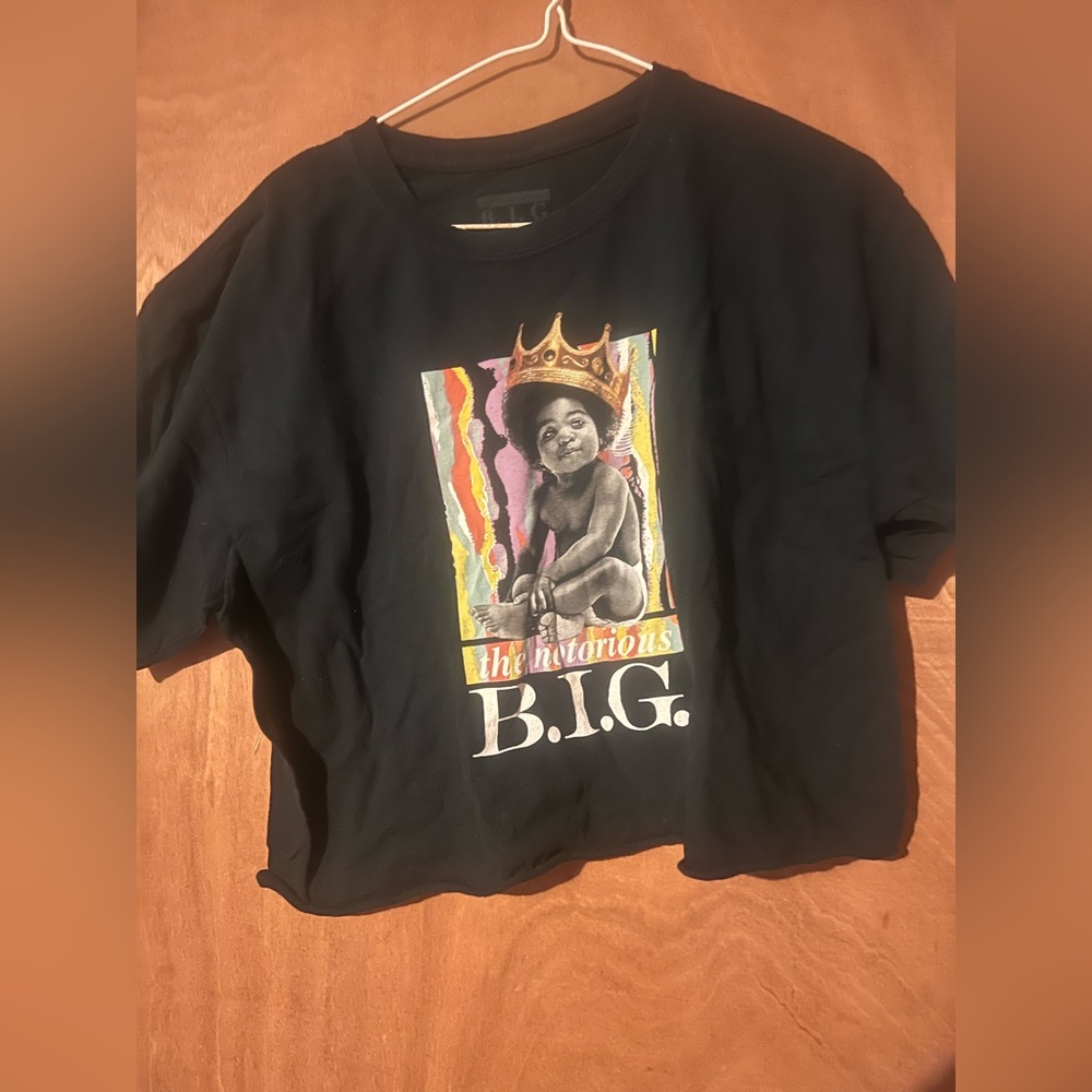 Multicolor BIGGIE SMALLS CROPPED TEE